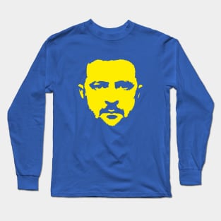 Zelensky - Ukrainian Freedom Portrait (print on blue only!) Long Sleeve T-Shirt